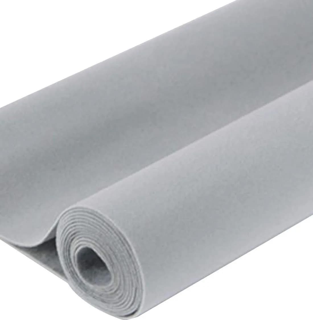 CHENGZHG Gray Self-Adhesive Velvet Fabric Liner 45cm x 200cm (17.7" x 78.7") | Protects Surfaces from Scratches