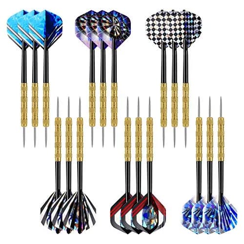 Accmor Metal Tip Darts, Steel Tip Darts, 14g Professional Metal Darts, 18 pcs | Durable, Precise Control for All Skill Levels thumbnail 1