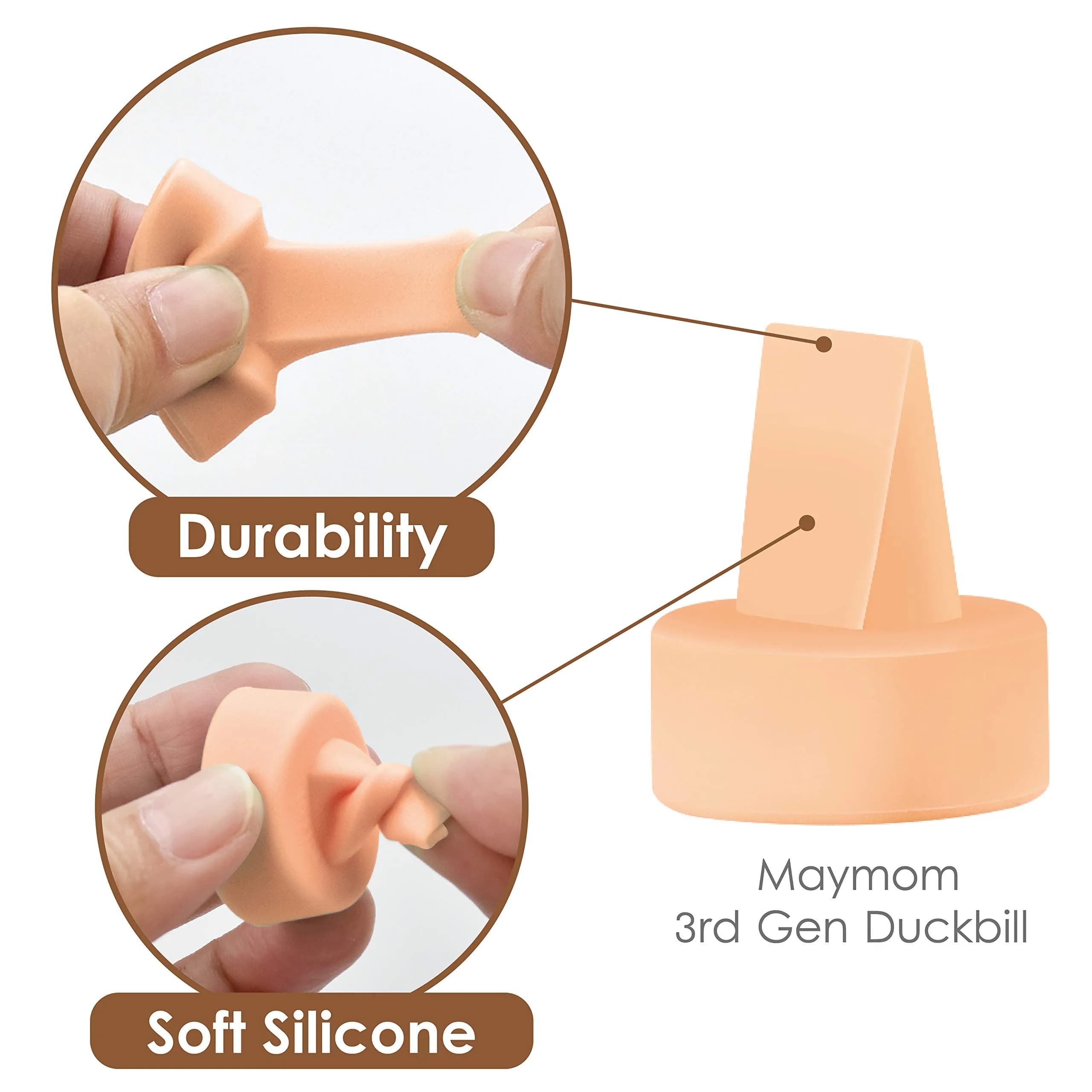 Maymom Duckbill Valves for Spectra S1 S2 9 Plus Dew 350 Orange 5ct | BPA-Free Replacement Parts for Breast Pumps - view 7