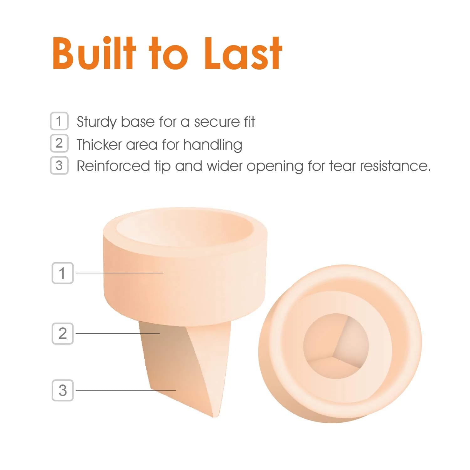 Maymom Duckbill Valves for Spectra S1/S2 Pumps, 5 Orange Valves for Breast Pumps | BPA-Free Silicone Replacement - view 4