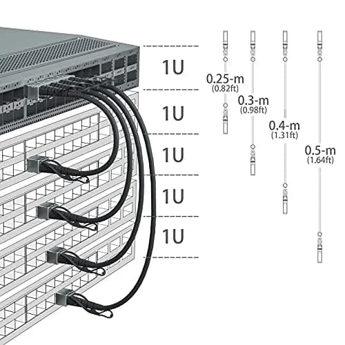 10Gtek 40GBASE-CR4 QSFP to QSFP Passive Copper Twinax Cable 3m | Compatible with Dell Force10 & EMC thumbnail 5