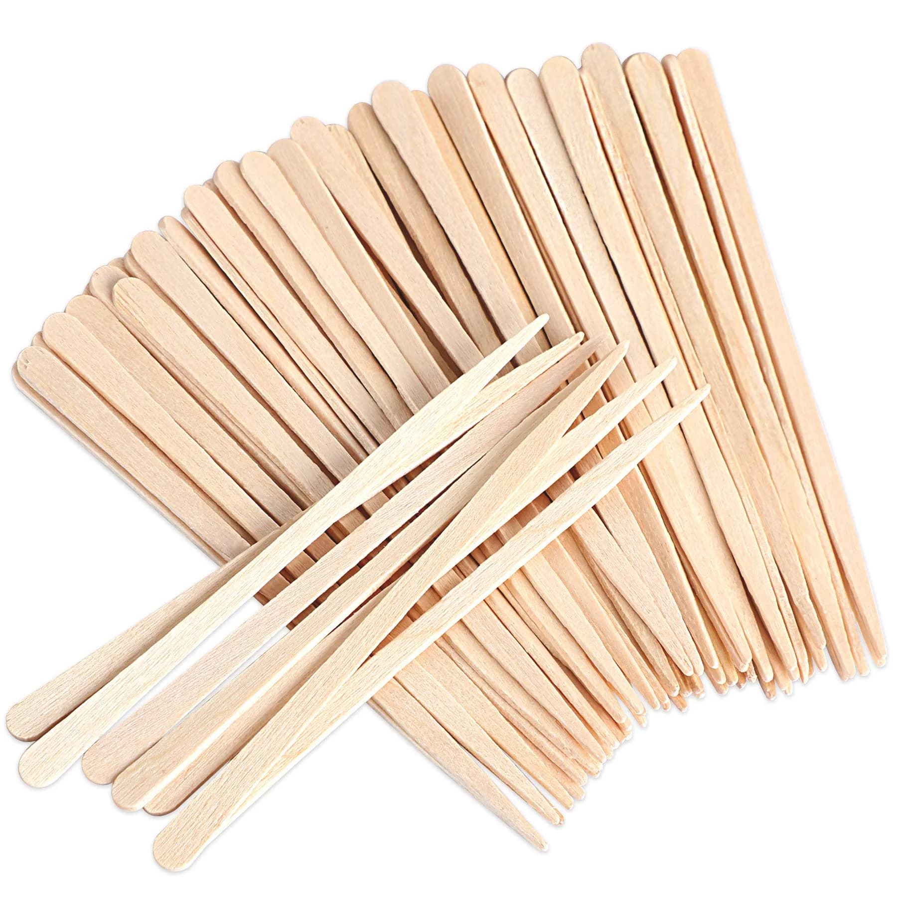 JANYUN 200 Pcs Eyebrow Wax Sticks Applicator 89mm (3.5 inch) | Precise Hair Removal for Face & Bikini - main product image