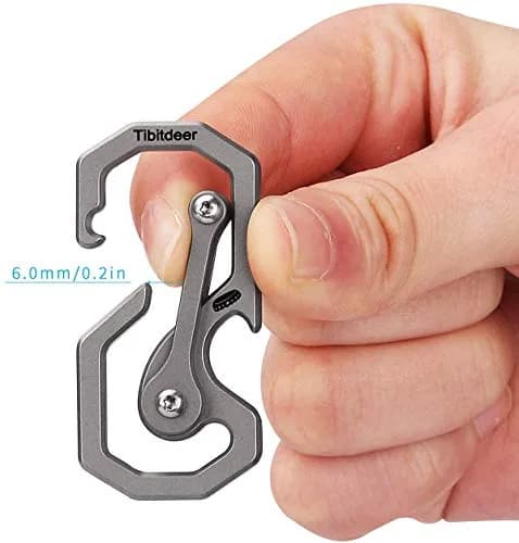 Tibitdeer Titanium Key Chain | Heavy Duty Carabiner Organizer for Men & Women, 2 Pack thumbnail 6