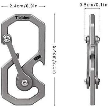 Tibitdeer Titanium Key Chain | Heavy Duty Carabiner Organizer for Men & Women, 2 Pack thumbnail 4