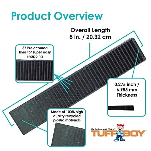 TuffBoy Composite Plastic Shims for Leveling 8 in | Durable, Weatherproof, Made in USA thumbnail 2