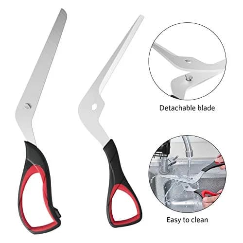 Asdirne Pizza Scissors 10.3Inch | Ultra Sharp Detachable Blade, Ergonomic Soft Grip, Food-Grade Stainless Steel thumbnail 3