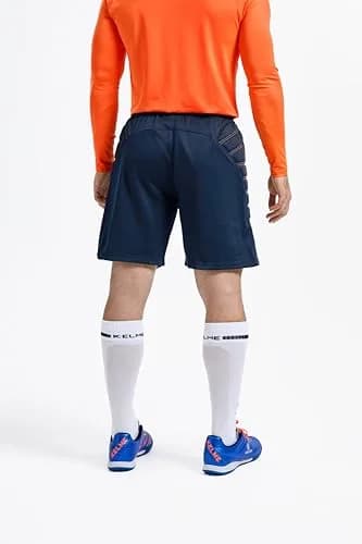 KELME Kid's Goalkeeper Shorts - Padded Soccer Goalie Shorts, Size 8, Blue/Orange | Breathable, Padded & Quick Dry thumbnail 2