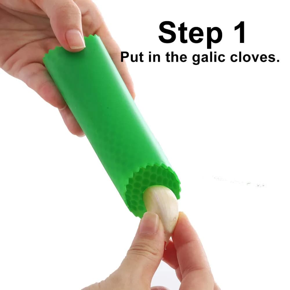 Sinnsally Silicone Garlic Peeler Roller Keeper | 25g (0.88 oz) | Easy Quick Garlic Peeling Kitchen Tool - view 2