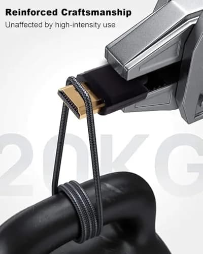 Duttek 4K Micro HDMI to HDMI Coiled Cable 1.2m (4ft) | Left Angled 90 Degree, 18Gbps thumbnail 6