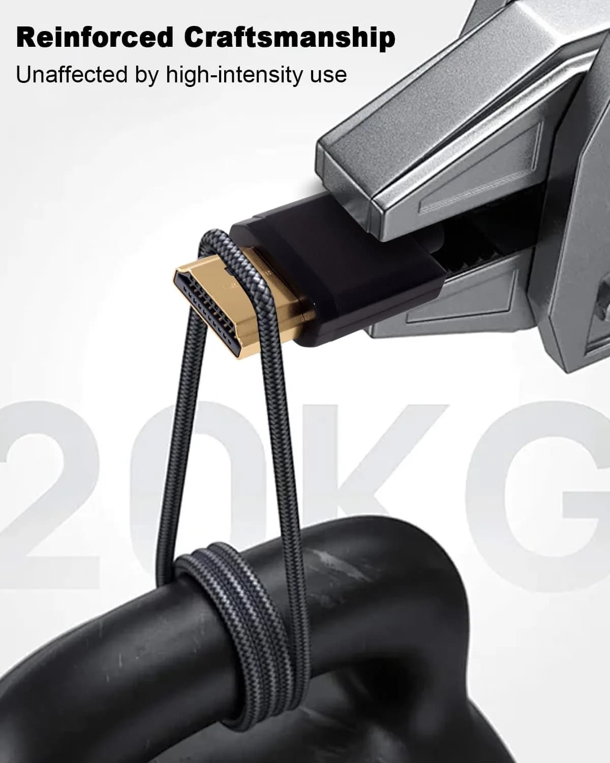 Duttek 4K Micro HDMI to HDMI Coiled Cable 1.2m (4ft) | Left Angled 90 Degree, 18Gbps - view 6