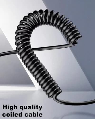 Duttek 4K Micro HDMI to HDMI Coiled Cable 1.2m (4ft) | Left Angled 90 Degree, 18Gbps thumbnail 8