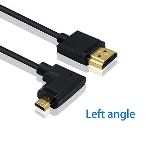 Duttek 4K Micro HDMI to HDMI Coiled Cable 1.2m (4ft) | Left Angled 90 Degree, 18Gbps thumbnail 2