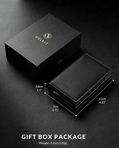 VULKIT Automatic Leather Slim Credit Card Holder with RFID Blocking Metal Double Case 11 cm (4.33 in) | Quick Access Tiered Card Pop-Up thumbnail 6