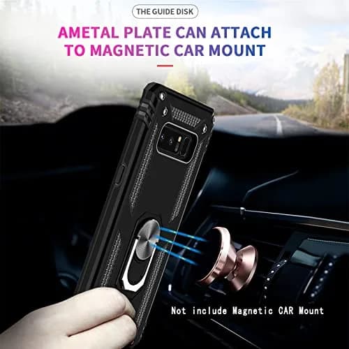 LeYi Galaxy Note 8 Phone Case Heavy Duty Shockproof Stand Black | Military Grade Drop Protection thumbnail 4