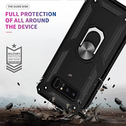 LeYi Galaxy Note 8 Phone Case Heavy Duty Shockproof Stand Black | Military Grade Drop Protection thumbnail 7