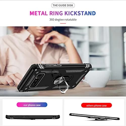 LeYi Galaxy Note 8 Phone Case Heavy Duty Shockproof Stand Black | Military Grade Drop Protection thumbnail 8