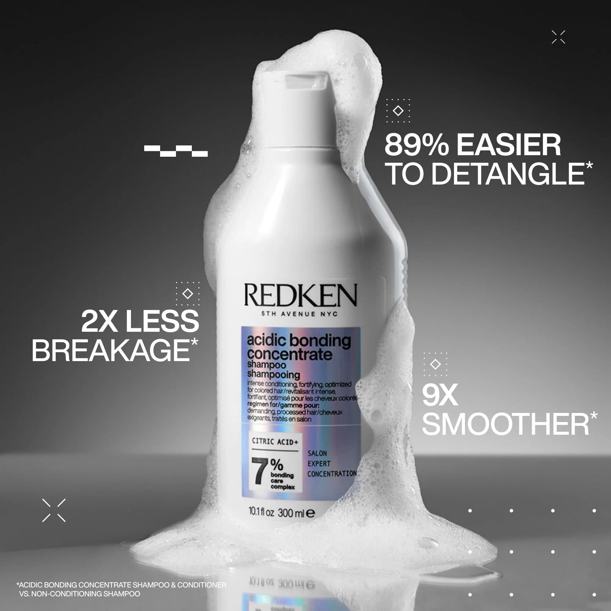 Redken Acidic Bonding Concentrate Shampoo 300ml (10.1 fl oz) | For Damaged Hair - view 2