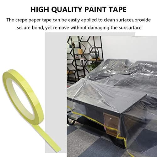HERSENT 2 Packs 12ft Plastic Sofa Couch Cover Waterproof Dustproof for Sectional Sofa & Bed, Extra Large Furniture Protector (146" x 108") thumbnail 4