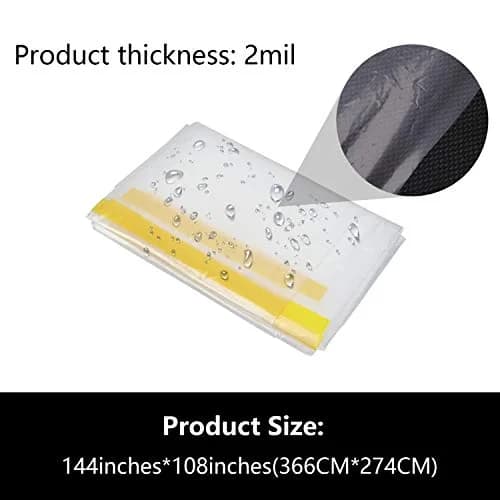 HERSENT 2 Packs 12ft Plastic Sofa Couch Cover Waterproof Dustproof for Sectional Sofa & Bed, Extra Large Furniture Protector (146" x 108") thumbnail 2