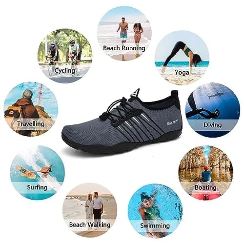 Racqua Water Shoes 12 Women/11 Men | Quick Dry, Barefoot Feel, Anti-Slip (120c) thumbnail 2