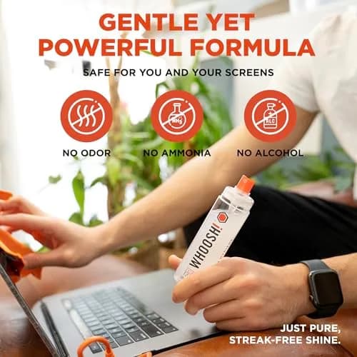 WHOOSH! Screen Shine Duo XL Screen Cleaner Spray & Wipe 130ml (4.4 Fl Oz) | Safe for All Screens & Lenses thumbnail 6
