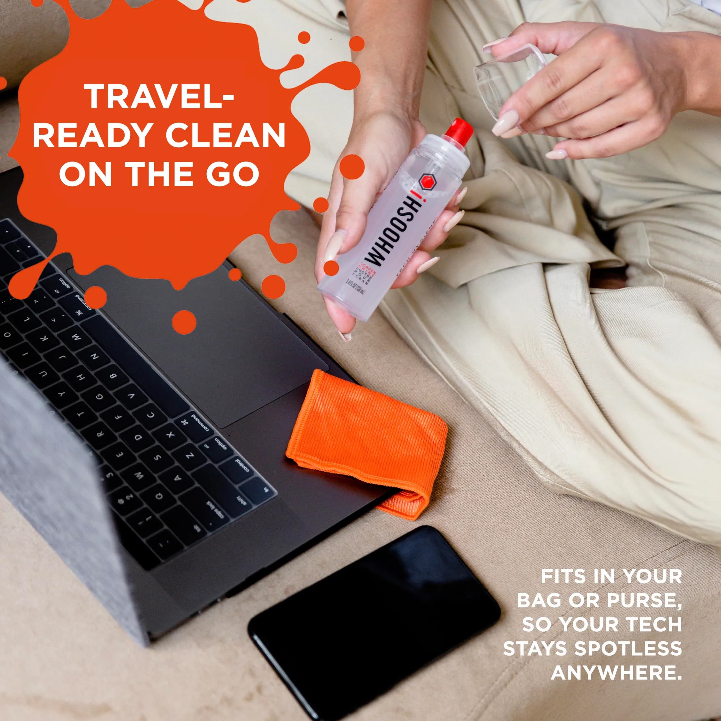 WHOOSH! Screen Shine Duo XL 4.4 Fl Oz Electronic Cleaning Kit | Streak-Free Shine - view 2