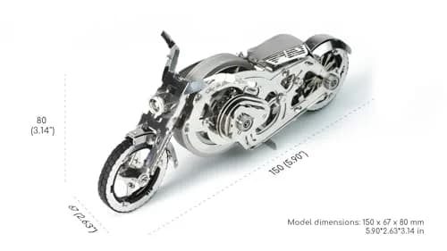 Time for Machine Chrome Rider Mechanical 3D Puzzle 580 g (1.215 lb) | Adult Model Kit with Flywheel Mechanism thumbnail 2