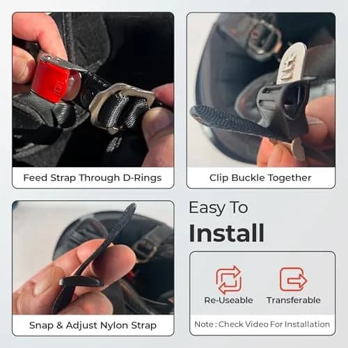 The Helmet Shop Helmet Quick Release Buckle Kit Ratcheted Stainless Steel | Easy Install, Heavy Duty (70-120 chars) thumbnail 3