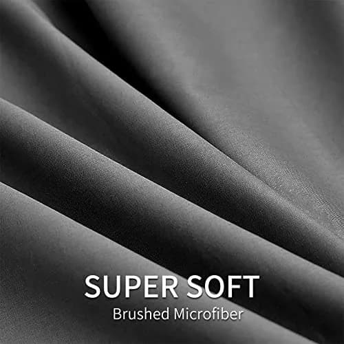 EaseHome Queen Size Bed Sheets Set - Extra Soft Microfiber, 18 inch Deep Pocket, Wrinkle & Fade Resistant, Hypoallergenic (Queen,Black) thumbnail 5