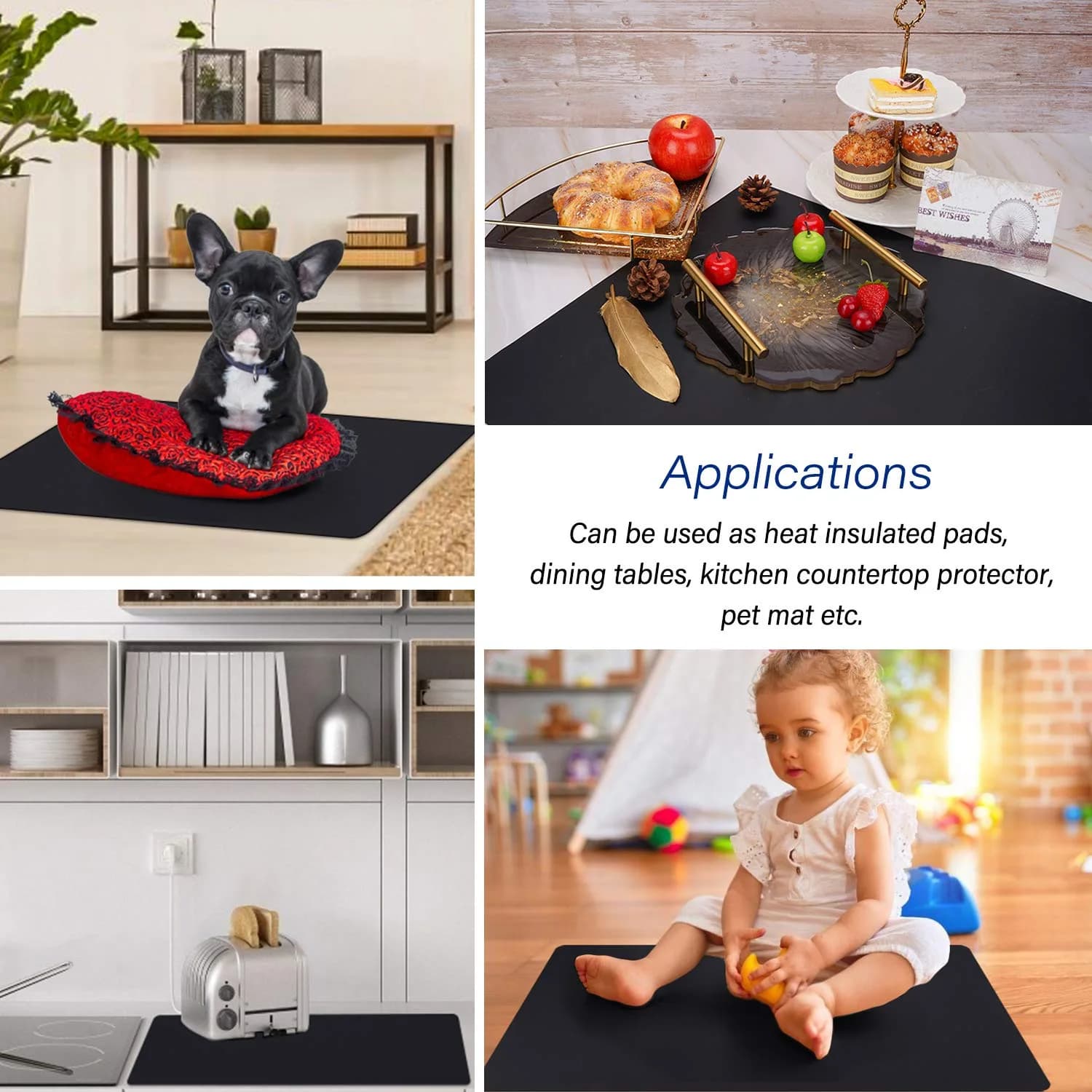 Gartful Oversize Silicone Mat 70cm x 50cm (27.6" x 19.7") | Protects Surfaces from Crafts & Heat - view 6