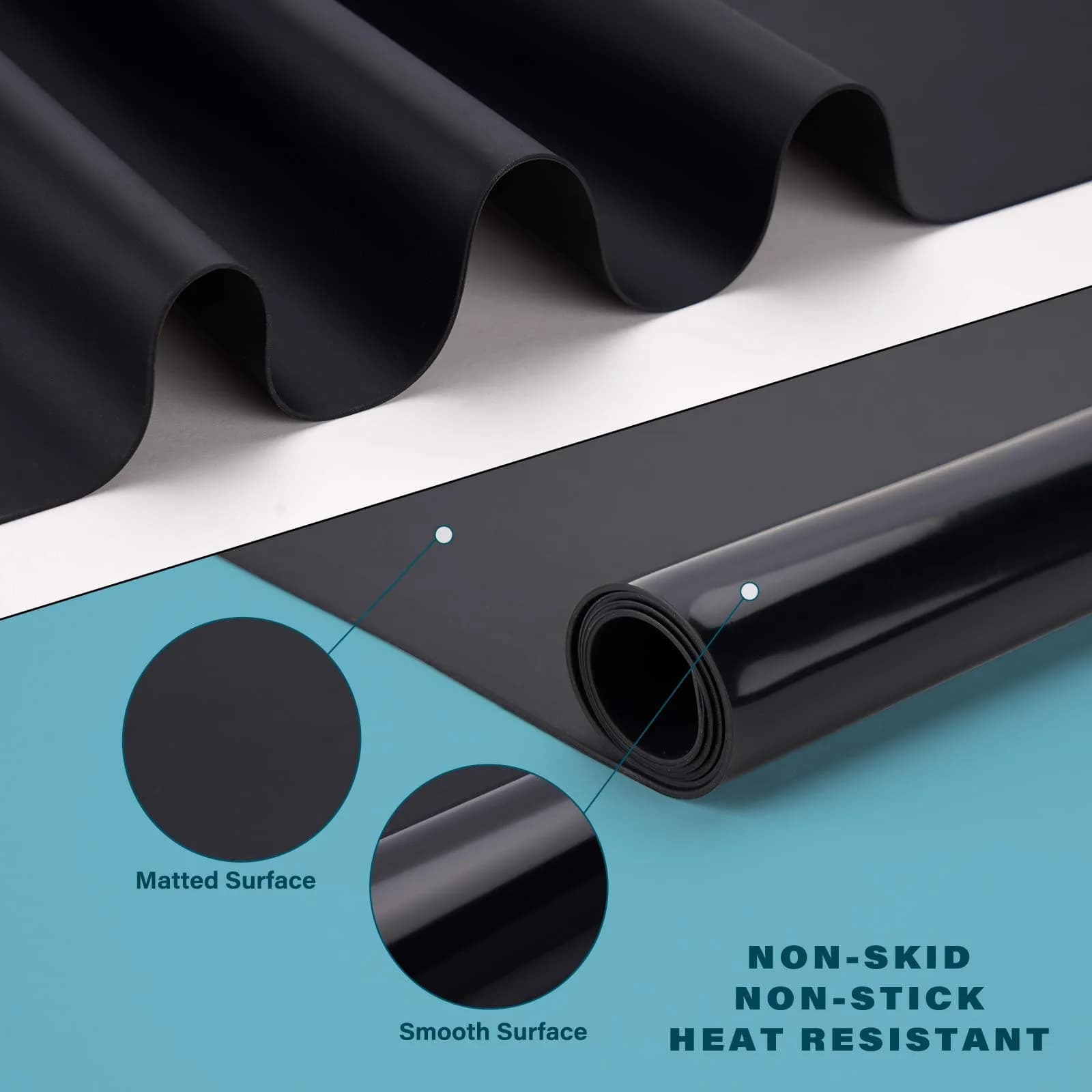 Gartful Oversize Silicone Mat 70cm x 50cm (27.6" x 19.7") | Protects Surfaces from Crafts & Heat - view 3