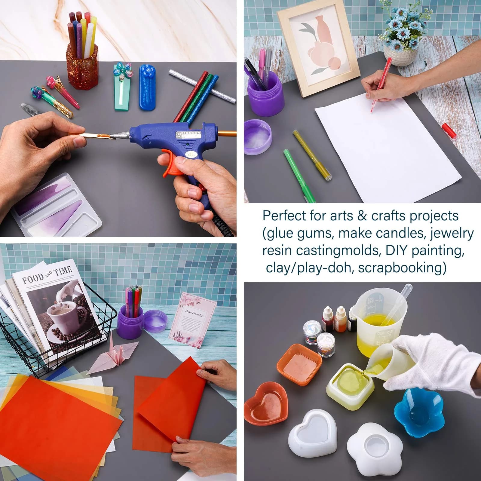 Gartful Silicone Craft Sheet 70cm x 50cm (27.6" x 19.7") | Large Nonstick Desk Protector for Resin Art - view 5