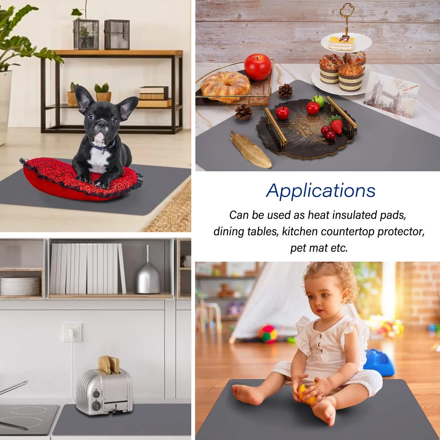 Gartful Silicone Craft Sheet 70cm x 50cm (27.6" x 19.7") | Large Nonstick Desk Protector for Resin Art - view 6