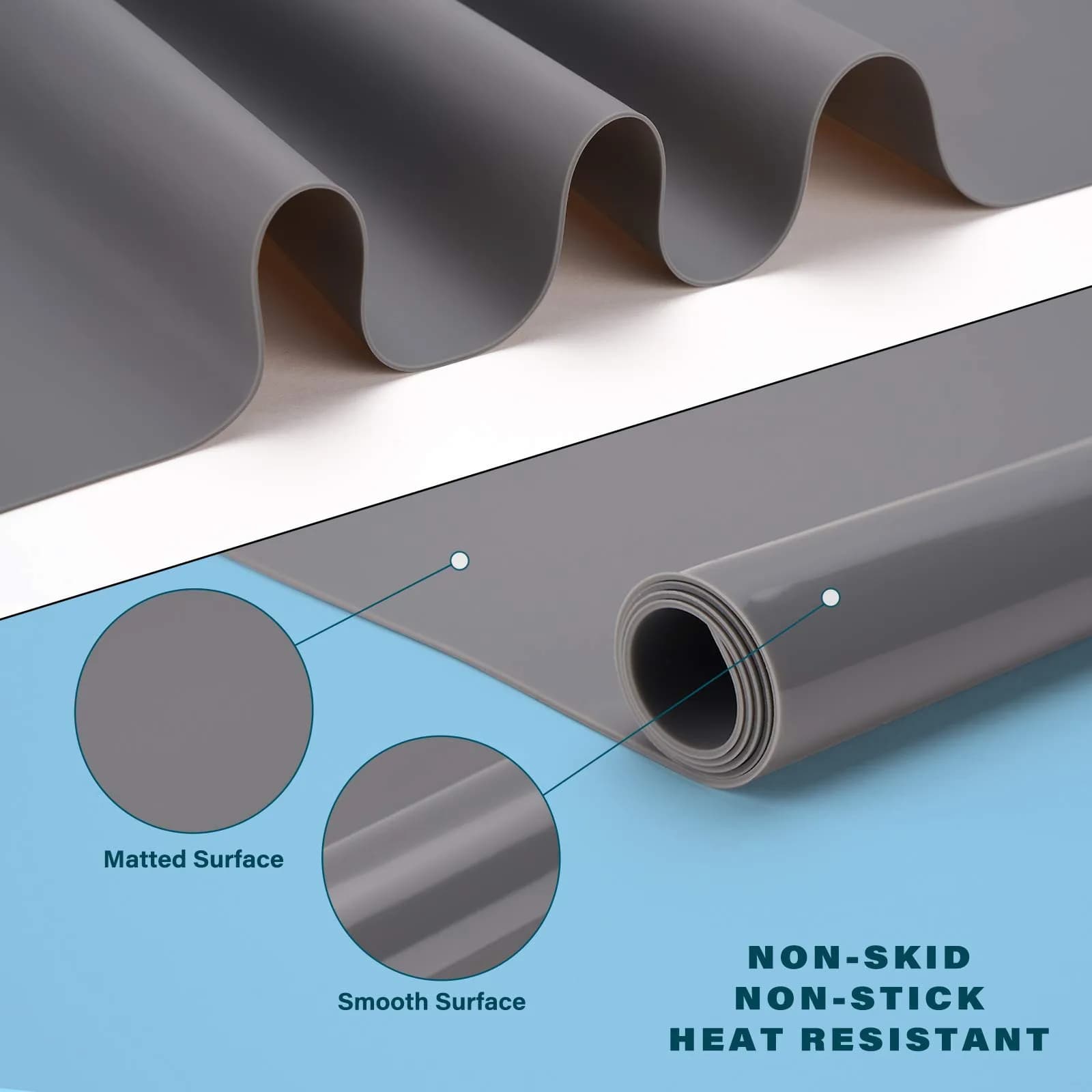 Gartful Silicone Craft Sheet 70cm x 50cm (27.6" x 19.7") | Large Nonstick Desk Protector for Resin Art - view 3