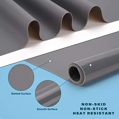 Gartful Silicone Craft Sheet 70cm x 50cm (27.6" x 19.7") | Large Nonstick Desk Protector for Resin Art thumbnail 3
