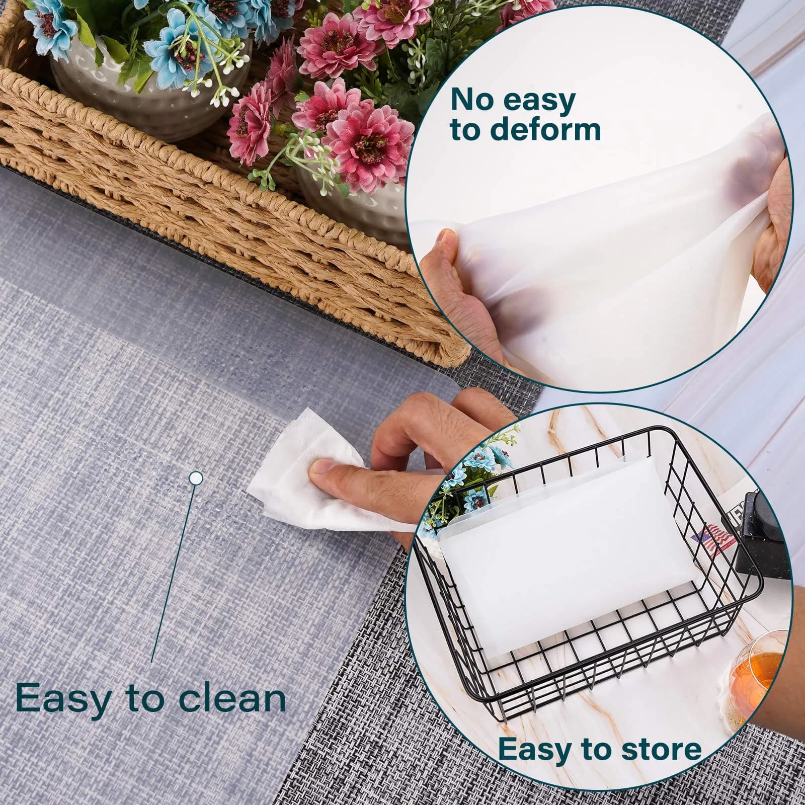 Gartful Oversize Transparent Silicone Mat 70cm x 50cm (27.6 x 19.7 inches) | Protects Crafts & Countertops - view 5