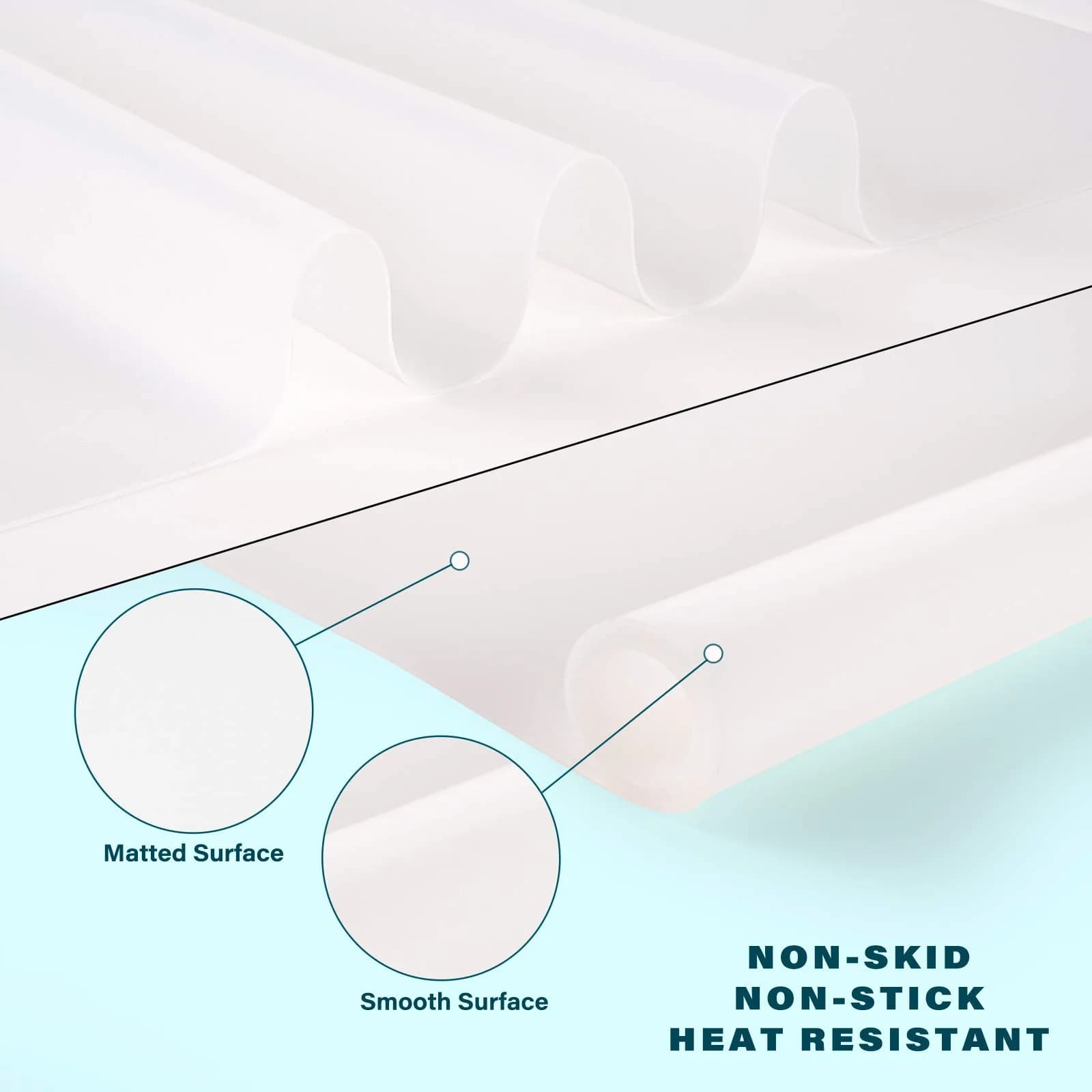 Gartful Translucent Oversize Silicone Mat 27.6" x 19.7" | Craft & Heat Surface Protector - view 3