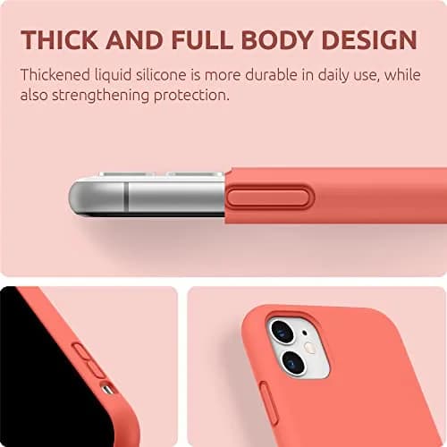SURPHY Compatible with iPhone 11 Case 6.1 inch | Thickening Liquid Silicone with Microfiber Lining thumbnail 7