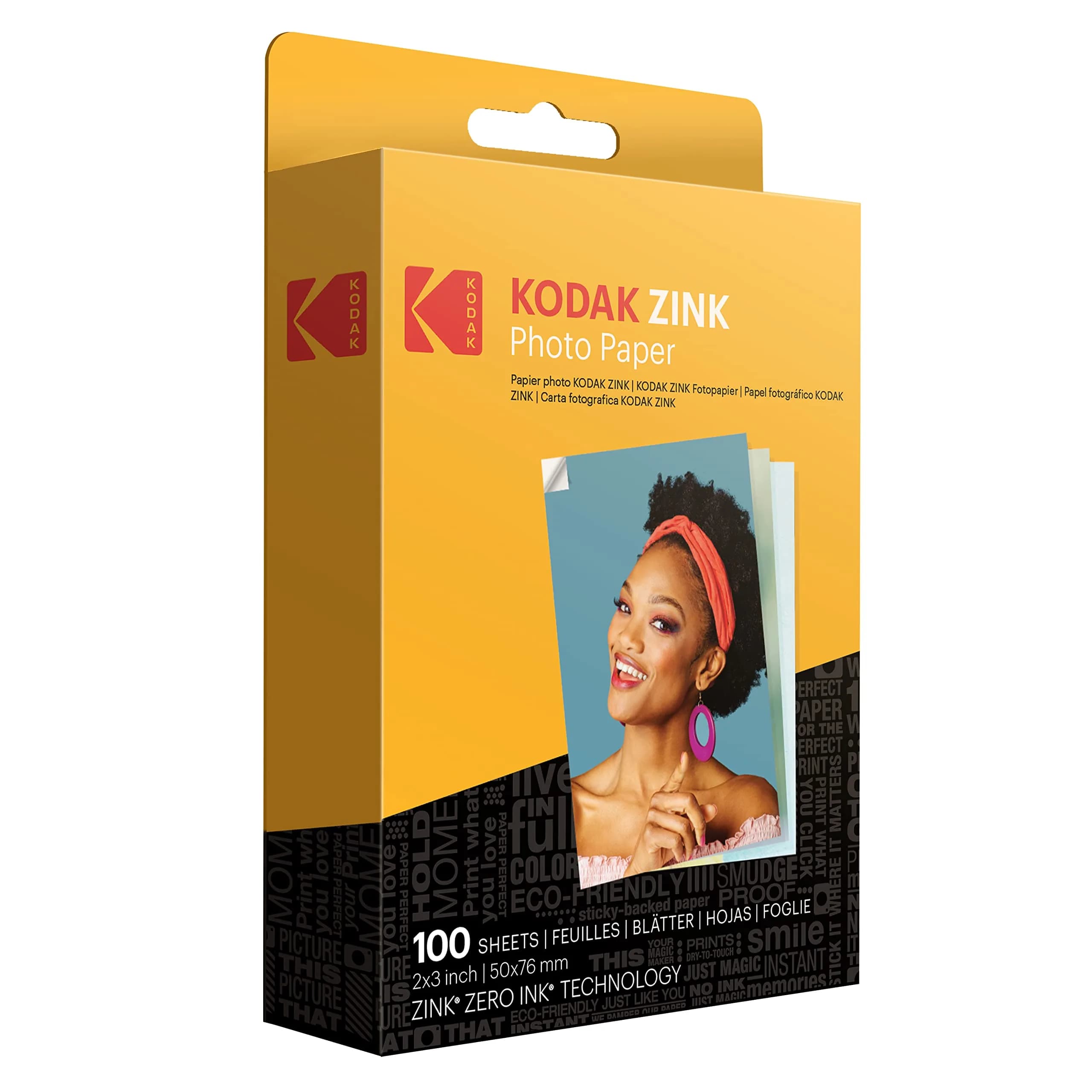 KODAK 2x3 Premium Sticky-Backed ZINK Photo Paper 100 Sheets | Fade-Resistant & Water-Resistant