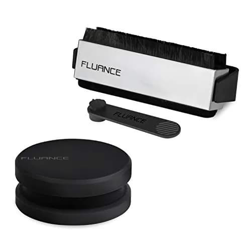 Fluance Vinyl Record Accessory Kit with Record & Stylus Anti-Static Brushes and 760g Record Weight | Complete Turntable Care thumbnail 1
