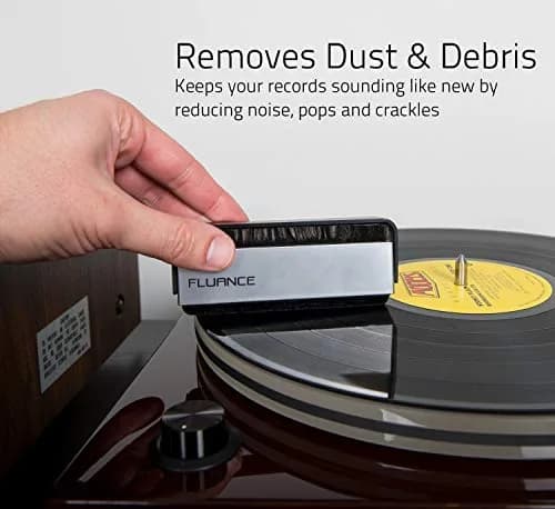 Fluance Vinyl Record Accessory Kit with Record & Stylus Anti-Static Brushes and 760g Record Weight | Complete Turntable Care thumbnail 6