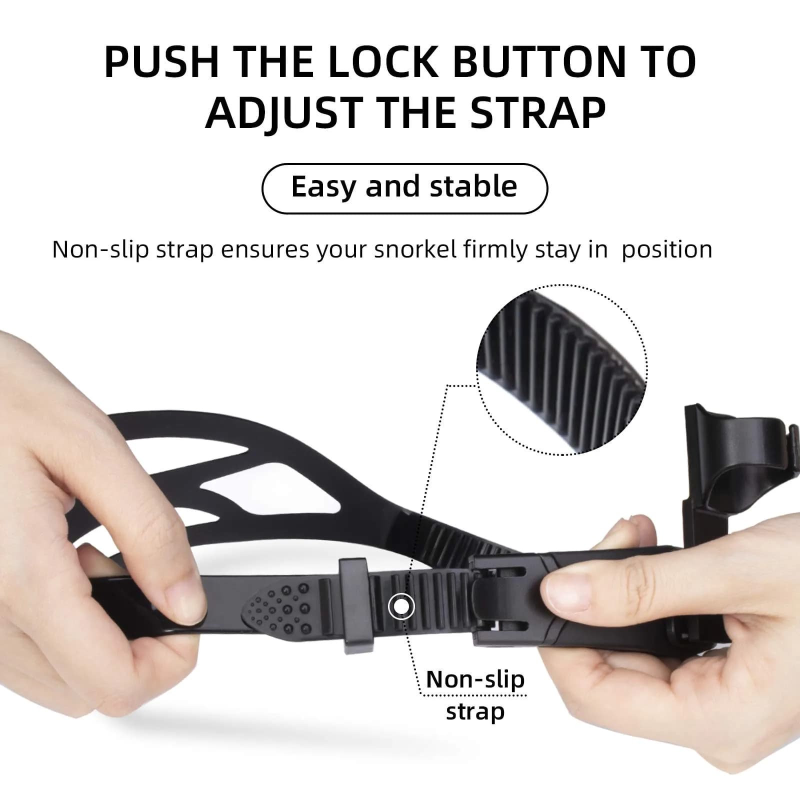 Seago Dry Top Swim Training Snorkel - Black | Front Mount for Lap Swimming & Open Water - view 4