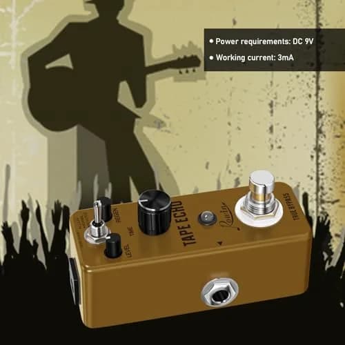 Rowin LEF-3809 Tape Echo Delay Digital Guitar Effect Pedal with 3 Tones, 9V DC thumbnail 5