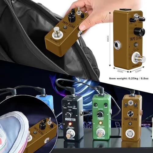 Rowin LEF-3809 Tape Echo Delay Digital Guitar Effect Pedal with 3 Tones, 9V DC thumbnail 6
