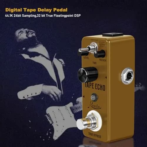 Rowin LEF-3809 Tape Echo Delay Digital Guitar Effect Pedal with 3 Tones, 9V DC thumbnail 2