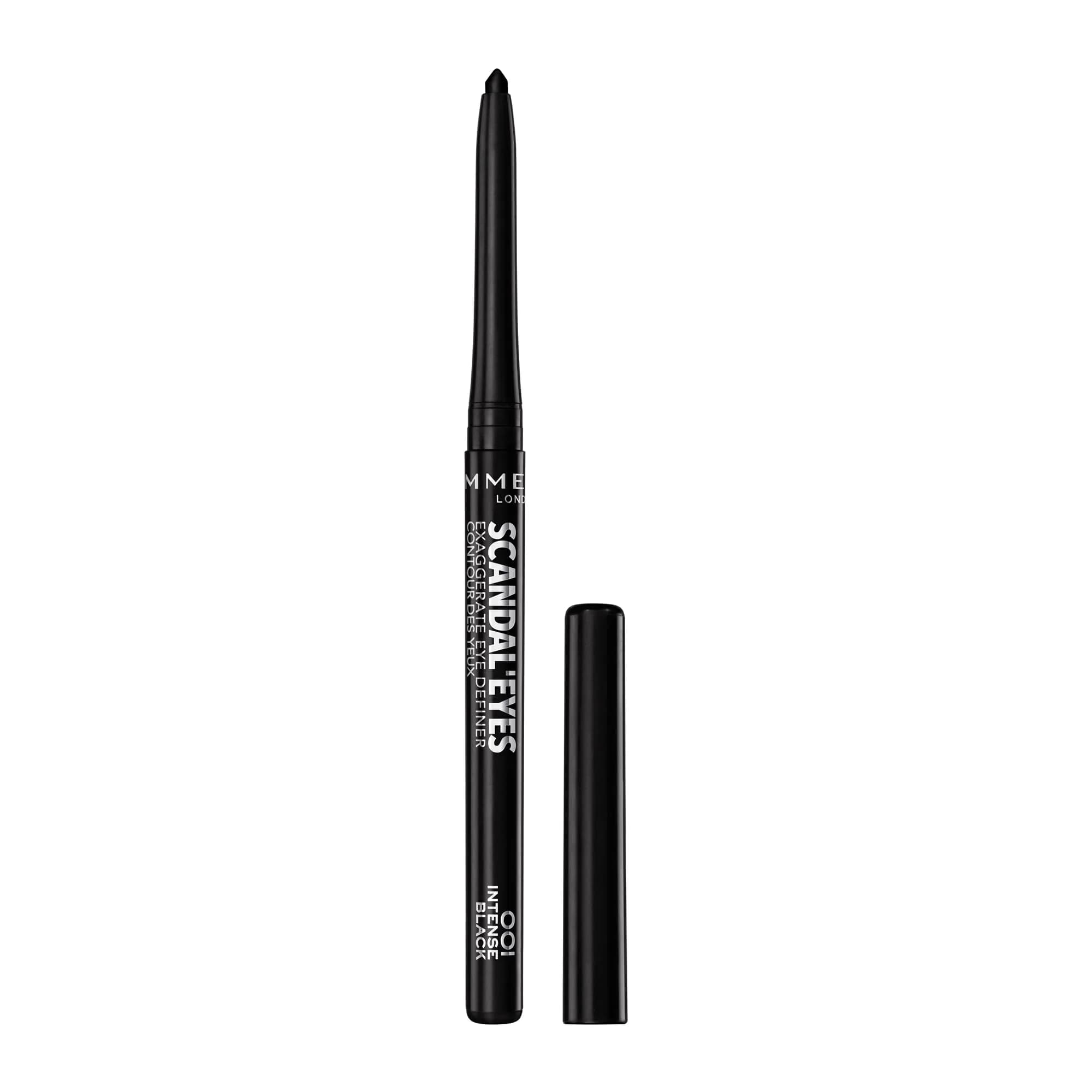 Rimmel Scandaleyes Exaggerate Eye Definer, 001 Intense Black | Waterproof, 24-Hour Smudge-Proof Eyeliner Pen