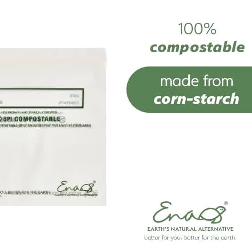 Earth's Natural Alternative Compostable Food Storage Bags Sandwich Size 150 Pack | Plant-Based & BPI Certified thumbnail 3