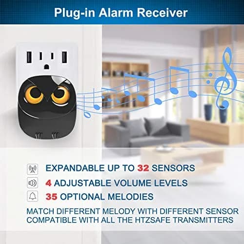 HTZSAFE Long Range Driveway Alarm System with 1 Receiver & 4 Motion Sensors | 1/2 Mile Wireless Transmission thumbnail 5