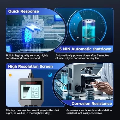 KINGBOLEN BF200 Brake Fluid Tester | High Precision Moisture Analyzer with LCD Screen & Audible Alarm thumbnail 4
