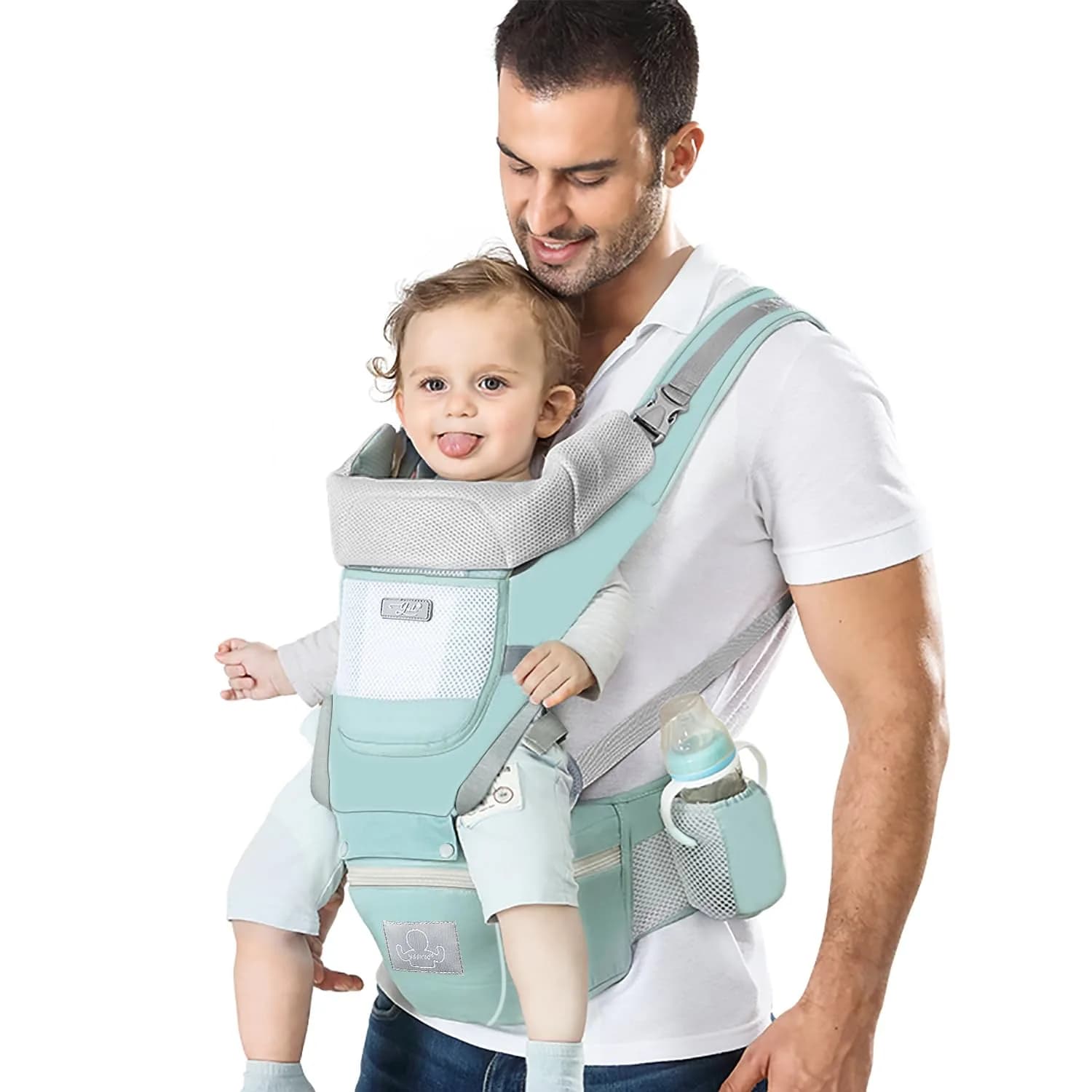 YSSKTC Ergonomic Baby Carrier with Hip Seat & Breathable Mesh | Newborn to Toddler 1-20 kg (2.2-44 lbs)